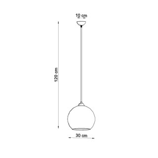 Lampe pendante BALL transparente