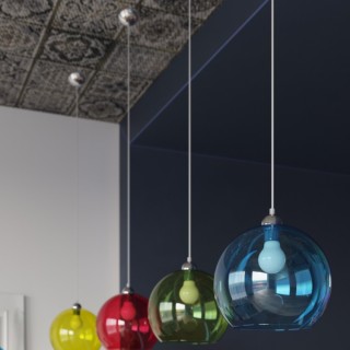 Lampe pendante BALL transparente
