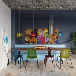 Lampe pendante BALL champagne