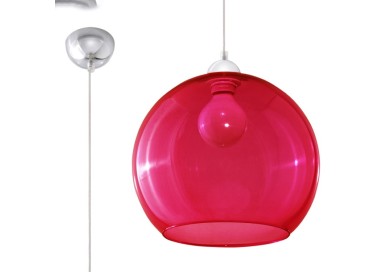 Lampe pendante BALL rouge