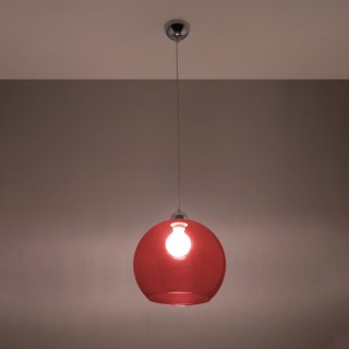 Lampe pendante BALL rouge