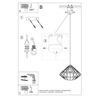 Lampe pendante UMBERTO noir