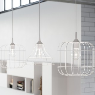 Lampe suspendue CELTA blanc