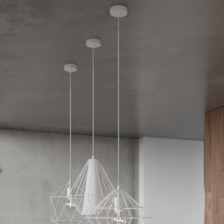 Lampe suspendue DEMI blanc