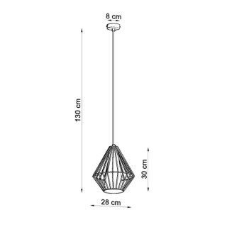 Lampe suspendue DEMI noir