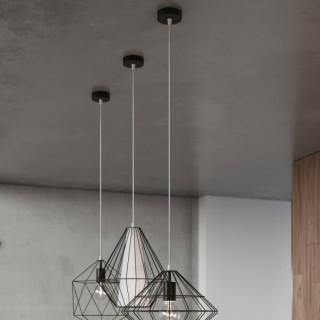 Lampe suspendue DEMI noir
