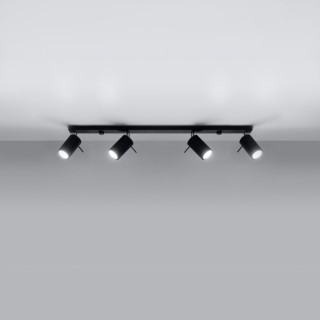 Plafonnier RING 4L noir