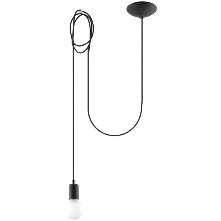 Lampe suspendue EDISON 1 noir