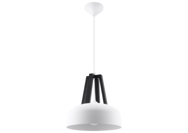Lampe pendante CASCO blanc/noir