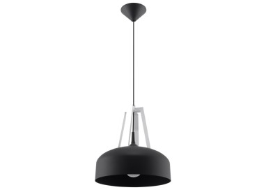 Lampe pendante CASCO noir/blanc