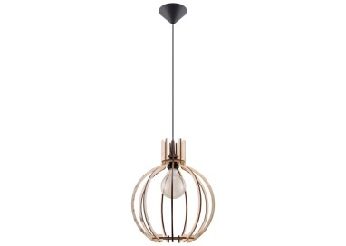 Lampe pendante ARANCIA en bois naturel