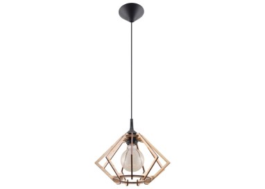 Lampe suspendue POMPELMO en bois naturel