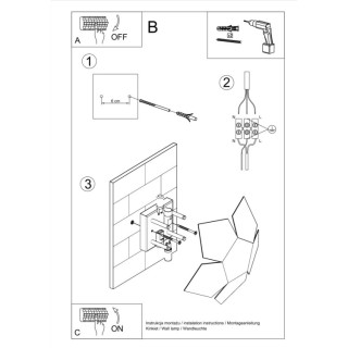 Applique PENTA blanc