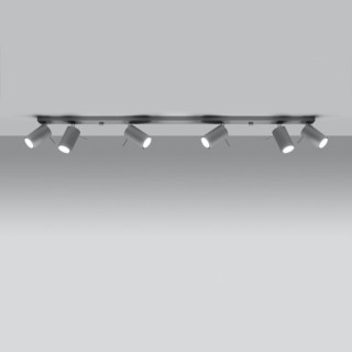 Plafonnier RING 6L gris