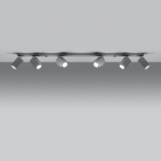 Plafonnier MERIDA 6L gris