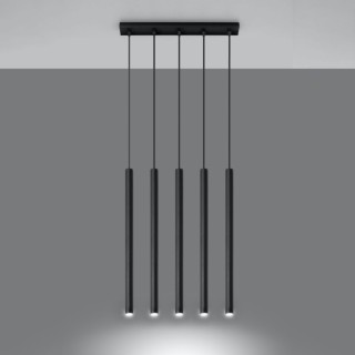 Lampe pendante PASTELO 5 noir