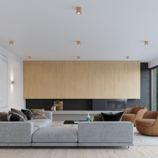 Applique ORBIS bois naturel