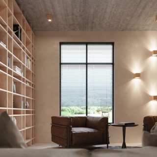 Plafonnier QUAD en bois naturel