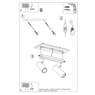 Plafonnier DIREZIONE 2 blanc