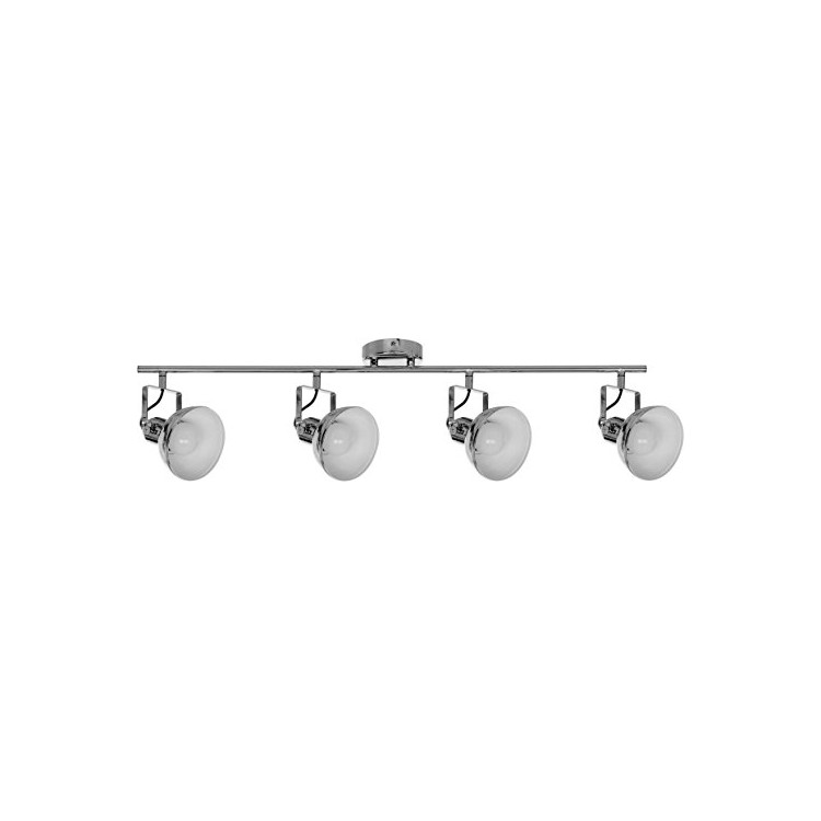 Spot de Rail Edit, 4 lampes, E27, chrome Classe d'efficacité énergétique : A + + – E Spot de Rail Edit, 4 lampes, E27, chrome Classe d'efficacité énergétique : A + + – E