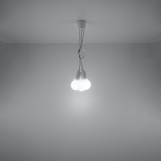 Lampe suspendue DIEGO 3 blanc