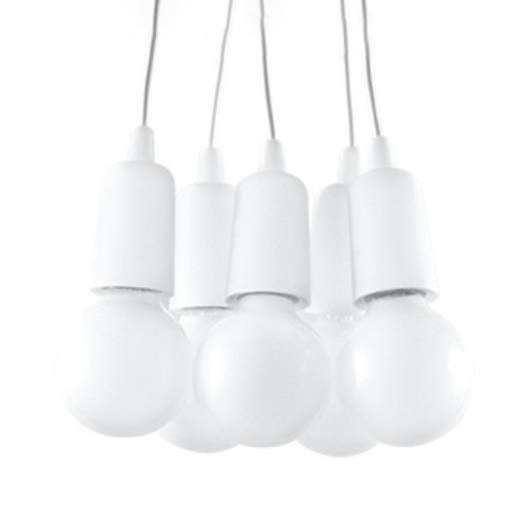 Lampe suspendue DIEGO 5 blanc