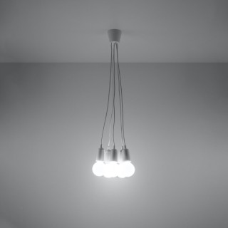 Lampe suspendue DIEGO 5 blanc