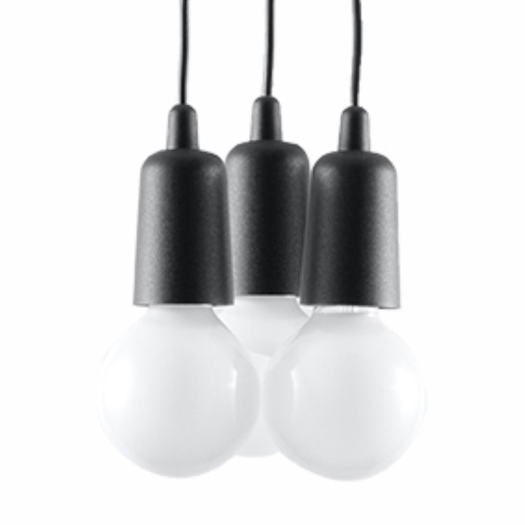 Lampe pendante DIEGO 3 noir