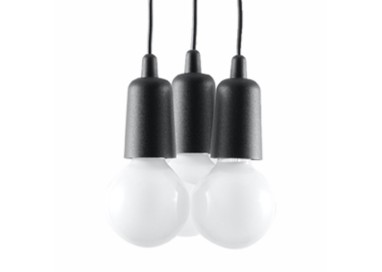 Lampe pendante DIEGO 3 noir