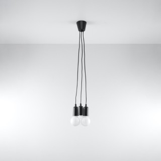 Lampe pendante DIEGO 3 noir