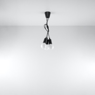 Lampe pendante DIEGO 3 noir