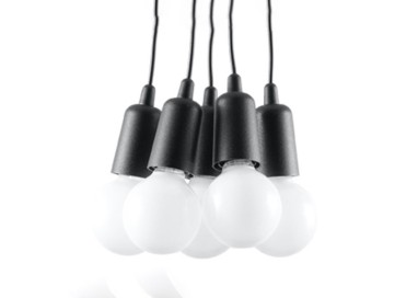 Lampe pendante DIEGO 5 noir