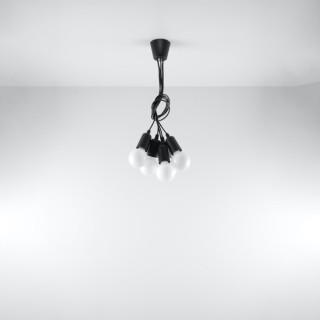 Lampe pendante DIEGO 5 noir