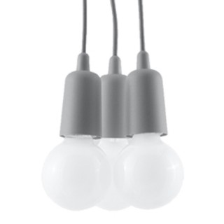 Lampe pendante DIEGO 3 gris