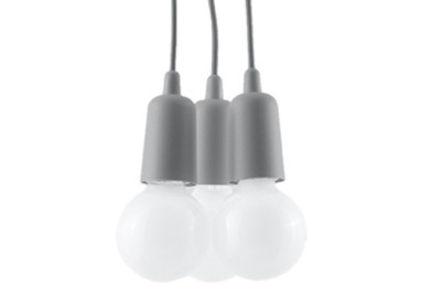 Lampe pendante DIEGO 3 gris