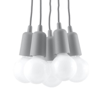 Lampe suspendue DIEGO 5 gris