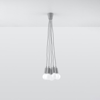 Lampe suspendue DIEGO 5 gris