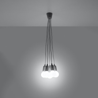 Lampe suspendue DIEGO 5 gris