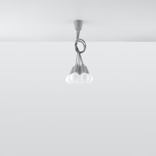 Lampe suspendue DIEGO 5 gris