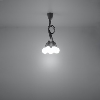 Lampe suspendue DIEGO 5 gris