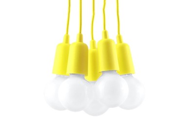 Lampe pendante DIEGO 5 jaune