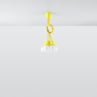 Lampe pendante DIEGO 5 jaune
