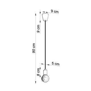 Lampe suspendue DIEGO 1 vert