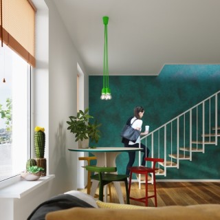Lampe suspendue DIEGO 1 vert