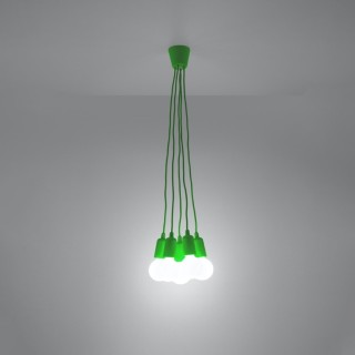 Lampe pendante DIEGO 5 verte