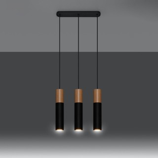 Lampe pendante PABLO 3 noir