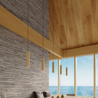 Lampe suspendue LINO bois