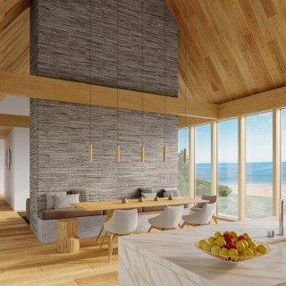 Lampe suspendue LINO bois