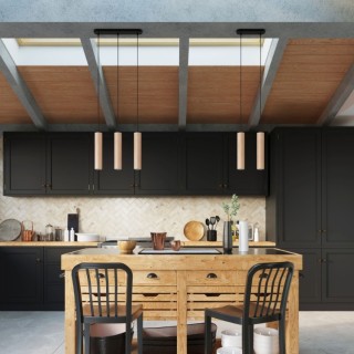 Lampe suspendue LINO bois