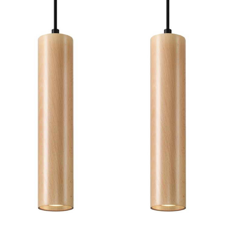 Lampe suspendue LINO 2 bois